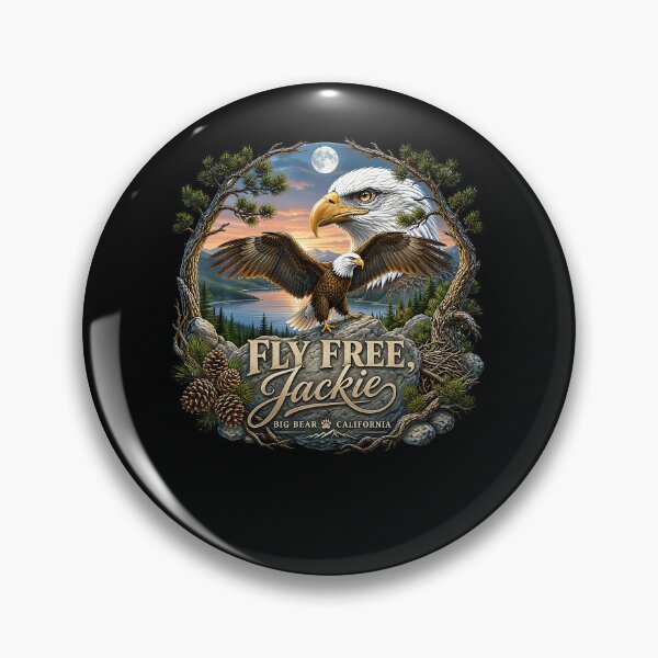 Item preview, Fly Free Jackie Big Bear Eagle California Wildlife Tribute designed and sold by DavidThe1.