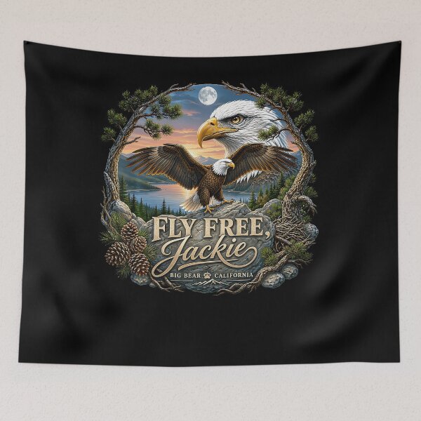 Item preview, Fly Free Jackie Big Bear Eagle California Wildlife Tribute designed and sold by DavidThe1.