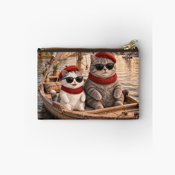 Item preview, Kawaii Cats on Felucca Nile River Egypt - Freda and Junior Sunset designed and sold by MAISON SYLVIE.