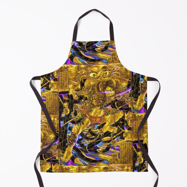 Item preview, Golden Cyberpunk Samurai Kabuki Warrior | Neo Edo Ukiyo-e Japanese Art designed and sold by RhymeArc.
