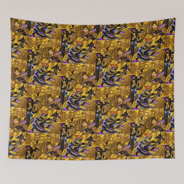 Item preview, Golden Cyberpunk Samurai Kabuki Warrior | Neo Edo Ukiyo-e Japanese Art designed and sold by RhymeArc.