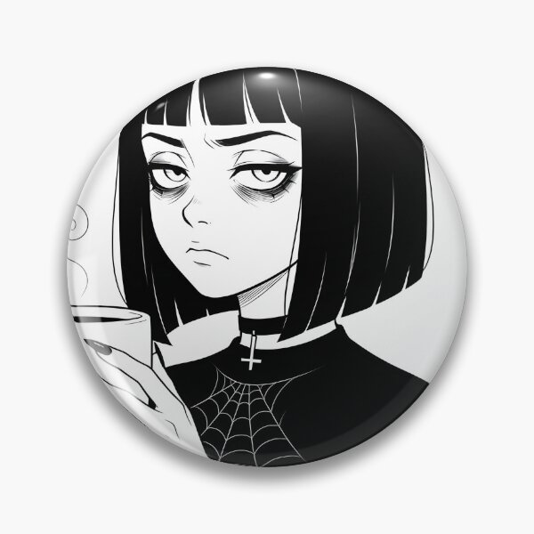 Item preview, Goth Girl with Coffee designed and sold by OH-MY-GOTH.