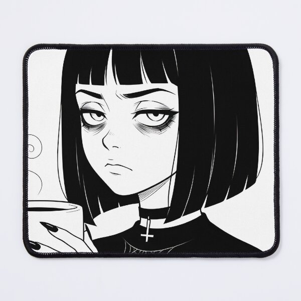 Item preview, Goth Girl with Coffee designed and sold by OH-MY-GOTH.