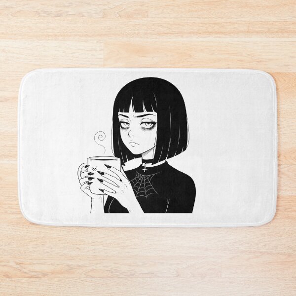 Item preview, Goth Girl with Coffee designed and sold by OH-MY-GOTH.