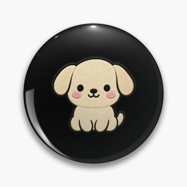 Item preview, Cute Kawaii Puppy Embroidery Patch Illustration designed and sold by ColorSplash123.