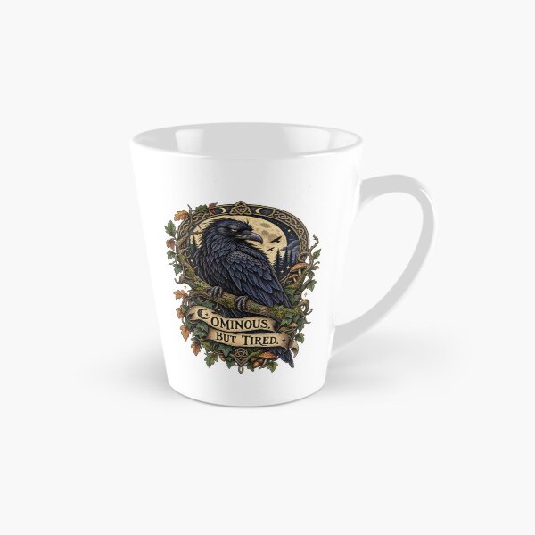 Item preview, Ominous, But Tired – Gothic Celtic Raven Under the Full Moon designed and sold by thewandswant.