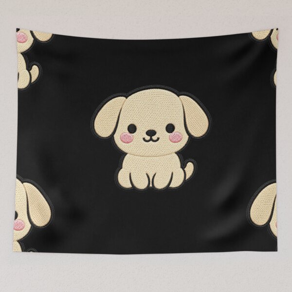 Item preview, Cute Kawaii Puppy Embroidery Patch Illustration designed and sold by ColorSplash123.