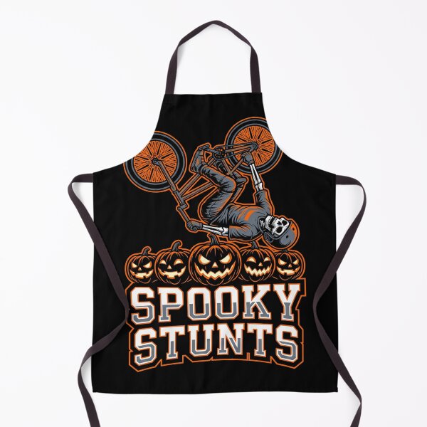 Item preview, Spooky Stunts BMX Skeleton Backflip Pumpkins Halloween designed and sold by TeNovaStudio.