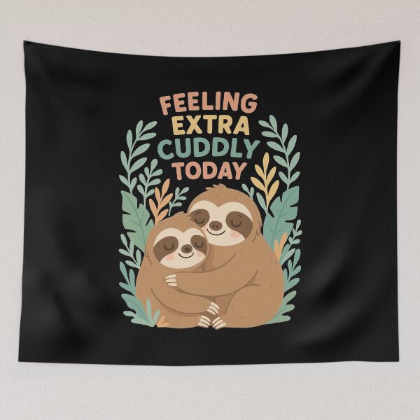 Item preview, Cute Sloth Cuddling – Extra Cuddly Design designed and sold by Pineapple-Tree.