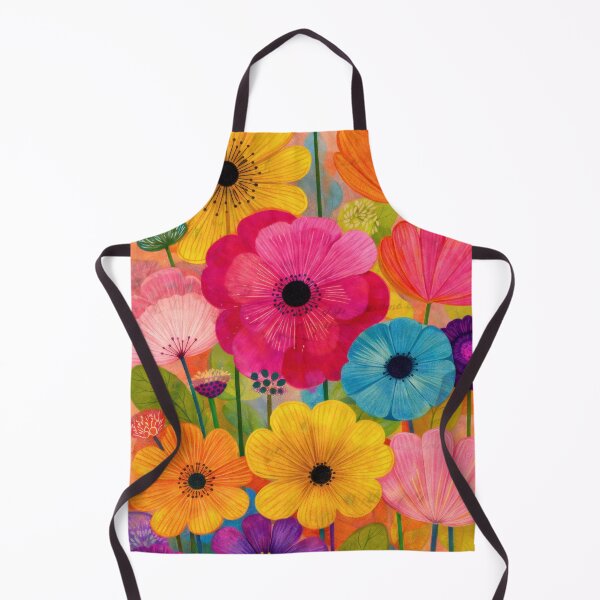 Item preview, Colorful Folk Art Flowers - Bright Happy Floral Painting designed and sold by Ela Art Space .