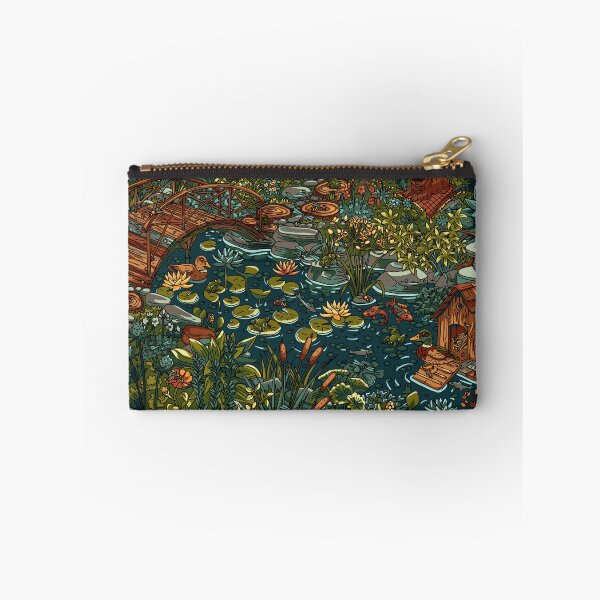 Item preview, Whimsical Garden Pond Full of Wildlife designed and sold by Olga Kholkina.