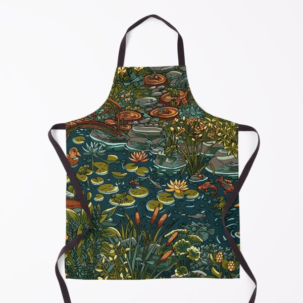 Item preview, Whimsical Garden Pond Full of Wildlife designed and sold by Olga Kholkina.