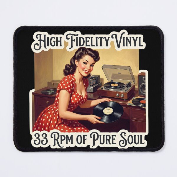 Item preview, High Fidelity Vinyl Record Player 33 RPM Pin-Up designed and sold by ThirdShiftLab.
