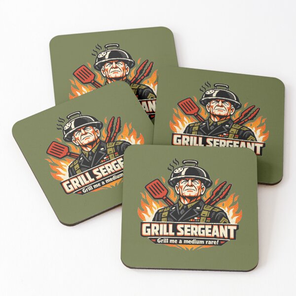 Item preview, Grill Sergeant – Grill Me A Medium Rare designed and sold by KungPowUnicorn.