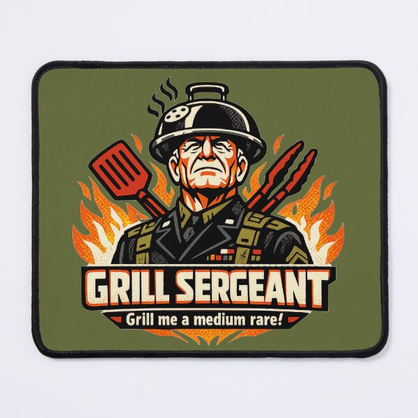 Item preview, Grill Sergeant – Grill Me A Medium Rare designed and sold by KungPowUnicorn.