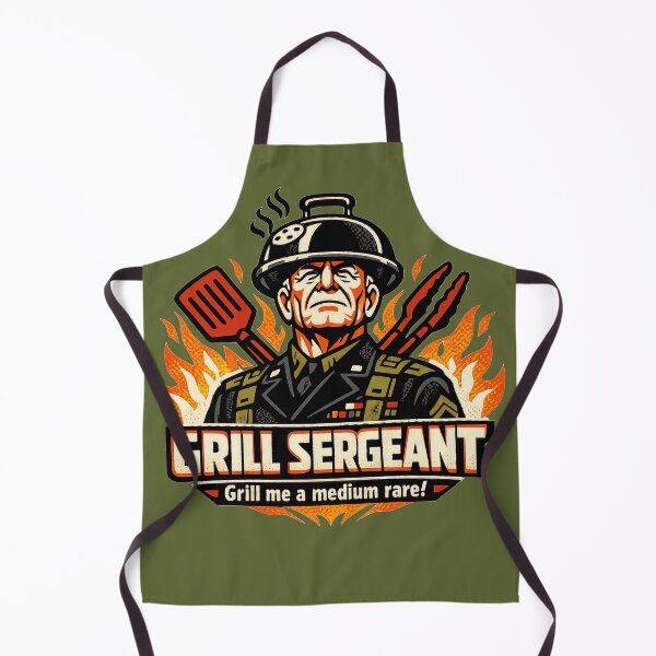 Item preview, Grill Sergeant – Grill Me A Medium Rare designed and sold by KungPowUnicorn.