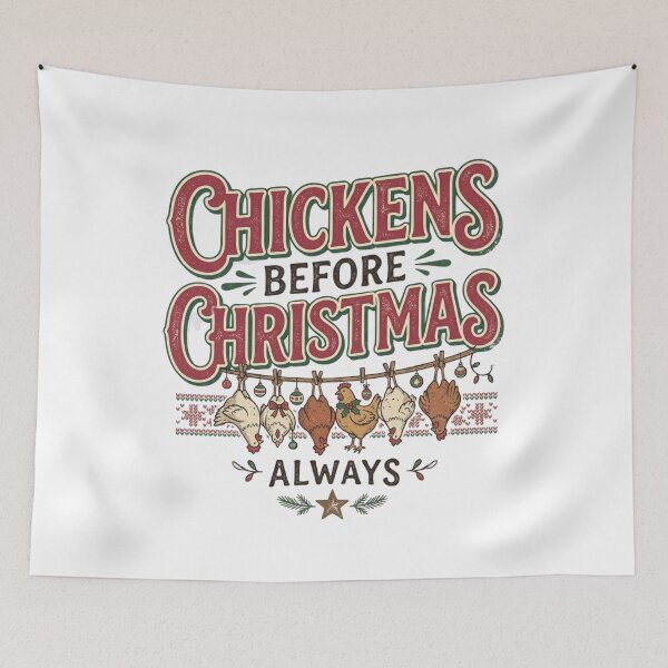 Item preview, Chickens Before Christmas Always Funny Chicken Farmer Holiday Humor designed and sold by raedattia.