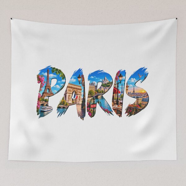 Item preview, Paris City Typography – Iconic France Travel Collage designed and sold by YOFANTZ!.