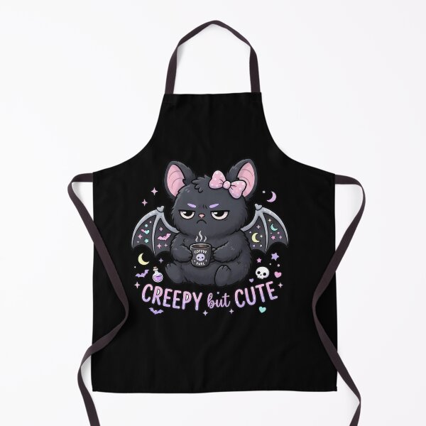 Item preview, Creepy but Cute – Pastel Goth Bat with Coffee designed and sold by OH-MY-GOTH.