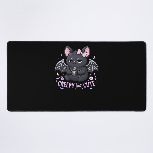 Item preview, Creepy but Cute – Pastel Goth Bat with Coffee designed and sold by OH-MY-GOTH.