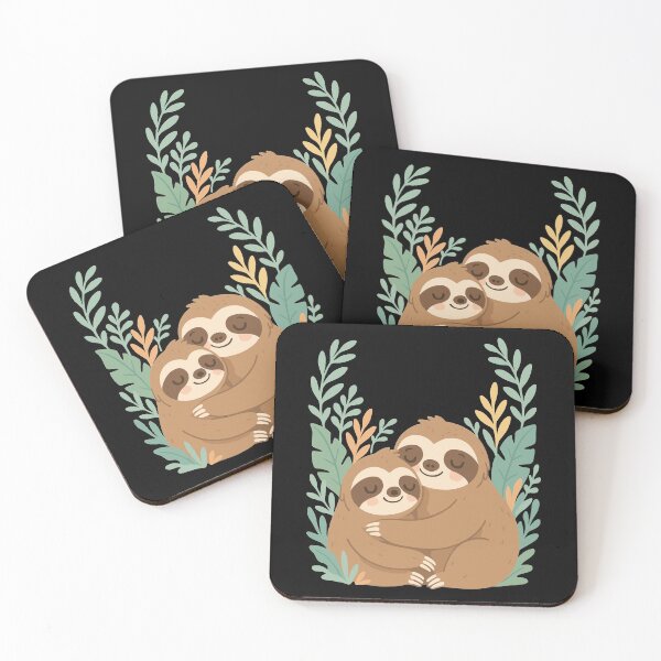Item preview, Cute sloth cuddles in a jungle design designed and sold by Pineapple-Tree.