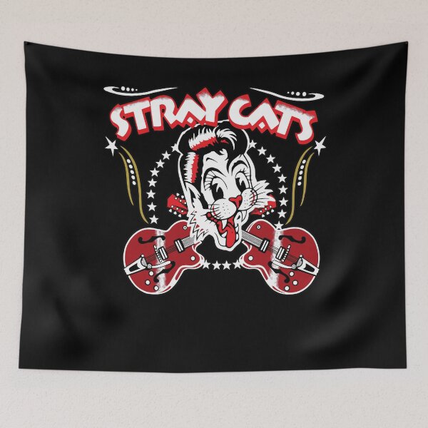 Item preview, Rockabilly Cat Band Emblem Guitar designed and sold by viekneehgamb.