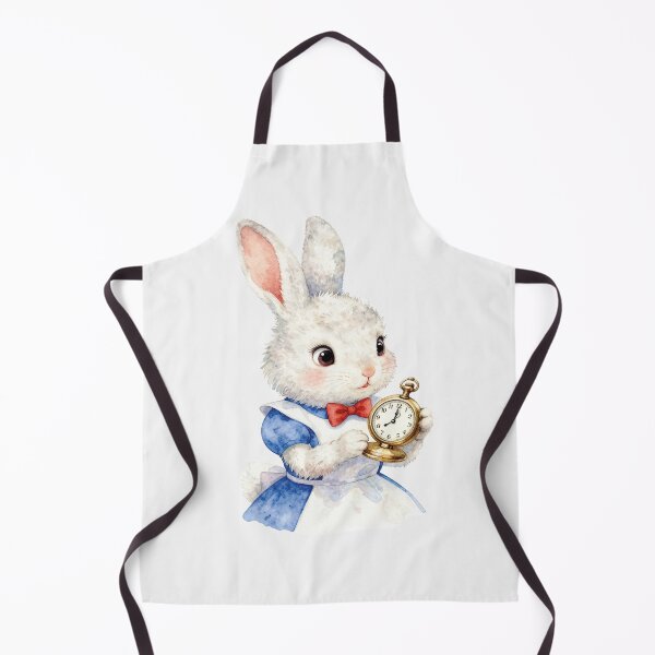 Item preview, White Rabbit with Pocket Watch Watercolor Alice in Wonderland Art designed and sold by WildArtIT.