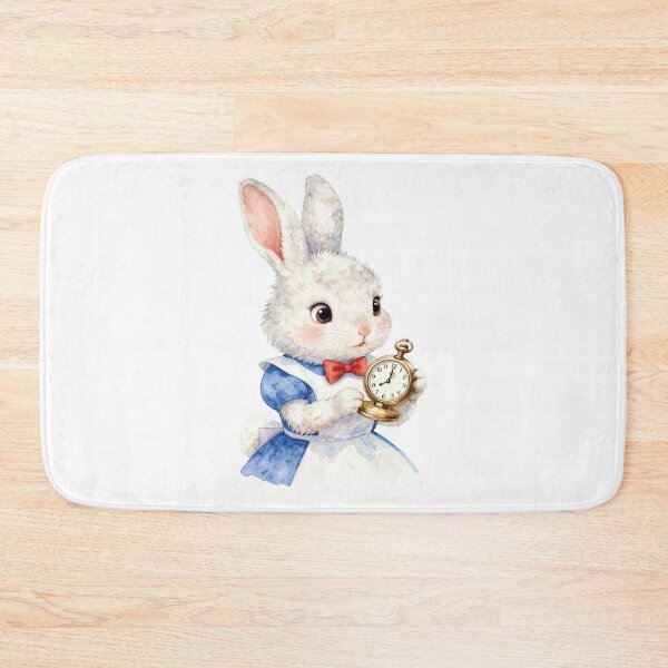 Item preview,  White Rabbit with Pocket Watch Watercolor Alice in Wonderland Art designed and sold by WildArtIT.