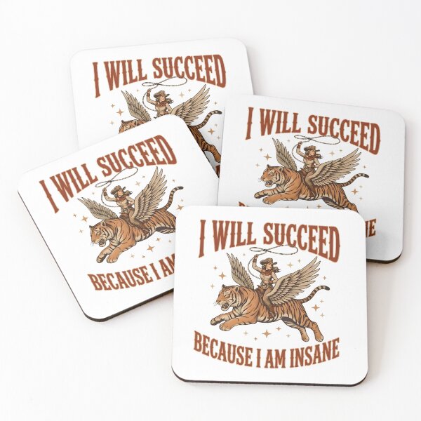 Item preview, Funny Cowgirl Tiger - I Will Succeed Because I Am Insane Tee designed and sold by regina-society.