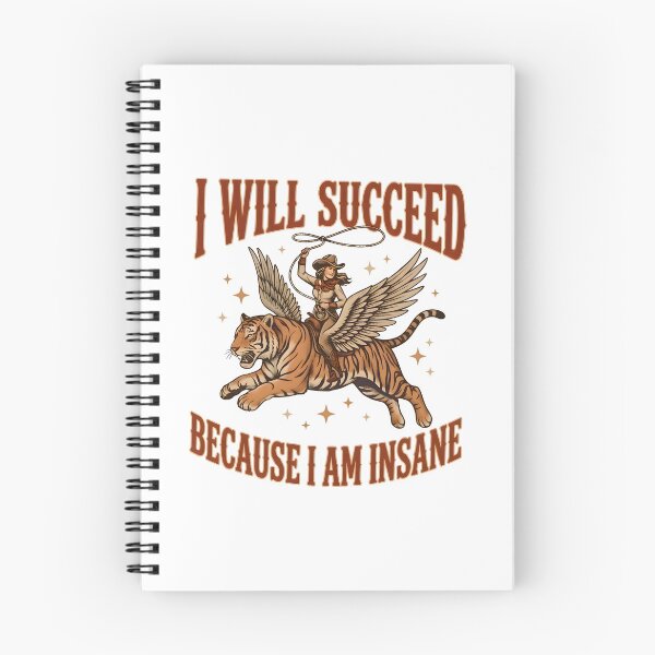 Item preview, Funny Cowgirl Tiger - I Will Succeed Because I Am Insane Tee designed and sold by regina-society.