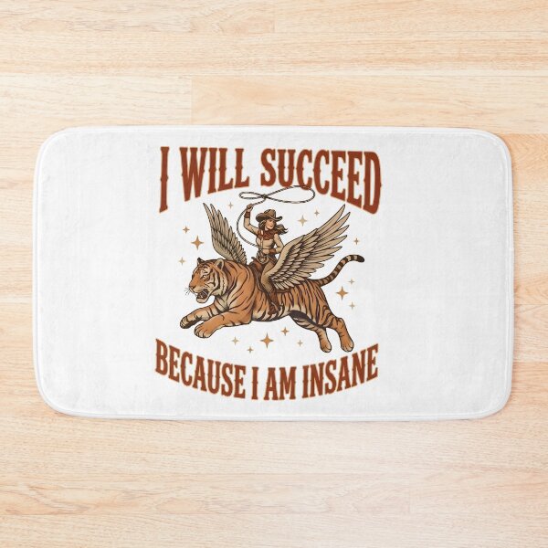 Item preview, Funny Cowgirl Tiger - I Will Succeed Because I Am Insane Tee designed and sold by regina-society.