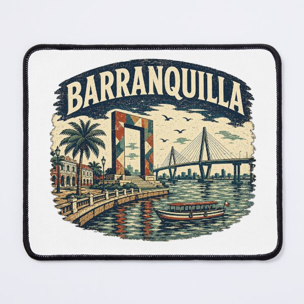 Item preview, Barranquilla Colombia Vintage Travel Shirt – Caribbean City Retro Graphic Tee designed and sold by ChicClicker.