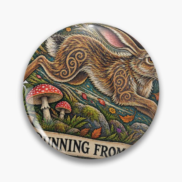 Item preview, Running From My Responsibilities – Celtic Woodland Hare designed and sold by thewandswant.