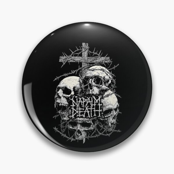 Item preview, Napalm Death From Enslavement To Obliteration Skulls Barbed Wire designed and sold by Generous1961.