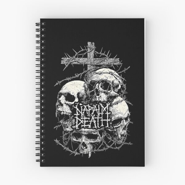 Item preview, Napalm Death From Enslavement To Obliteration Skulls Barbed Wire designed and sold by Generous1961.