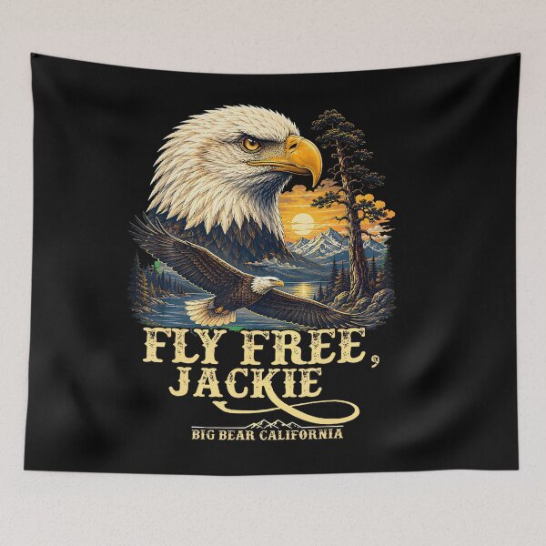 Item preview, Fly Free Jackie Big Bear Bald Eagle Memorial Tribute designed and sold by Amerakstore.