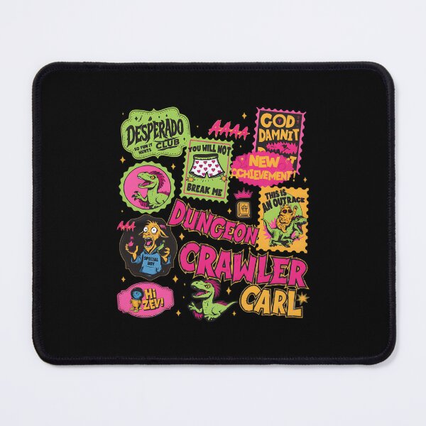 Item preview, Dungeon Crawler Neon Stamp Collage Goddamnit designed and sold by cudmorescotten.