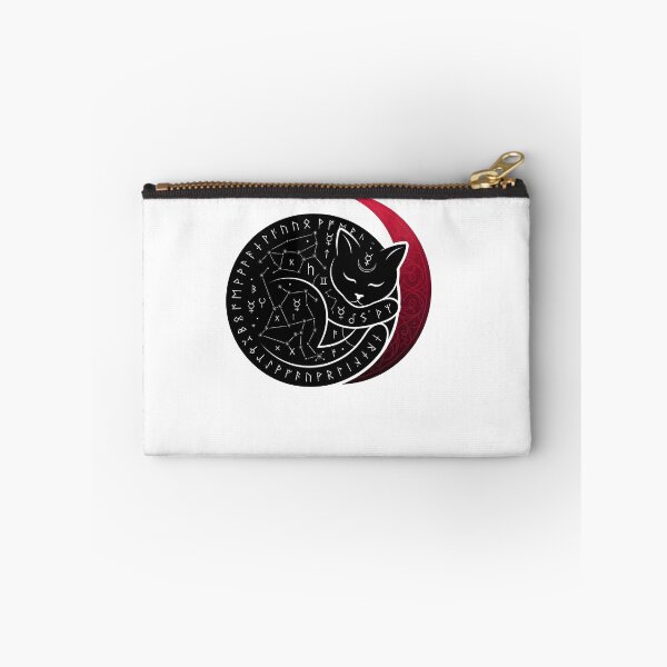 Item preview, Sleeping witch cat in the red moon with runes designed and sold by OH-MY-GOTH.