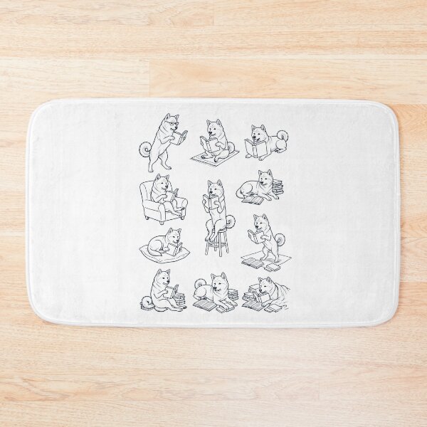 Item preview, Vintage Akita Book Reader Reading Dog Lover designed and sold by dian-rody-crest.