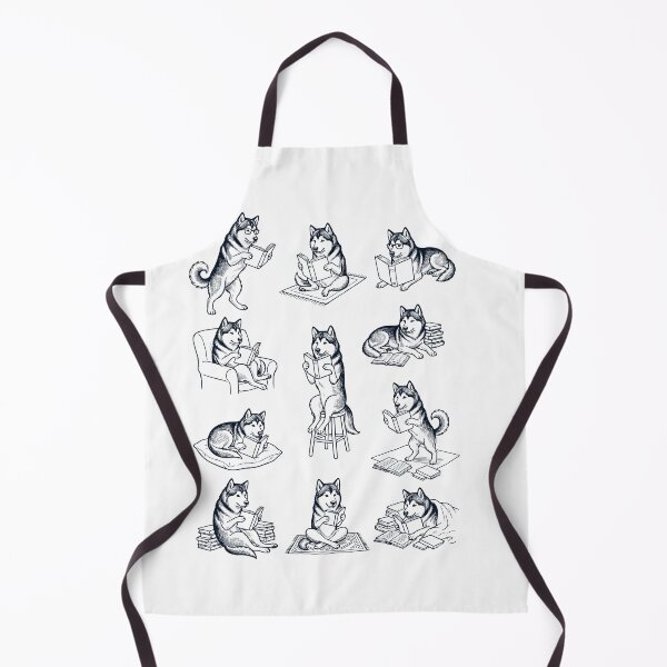 Item preview, Vintage Alaskan Malamute Book Reader Reading Dog Lover designed and sold by dian-rody-crest.