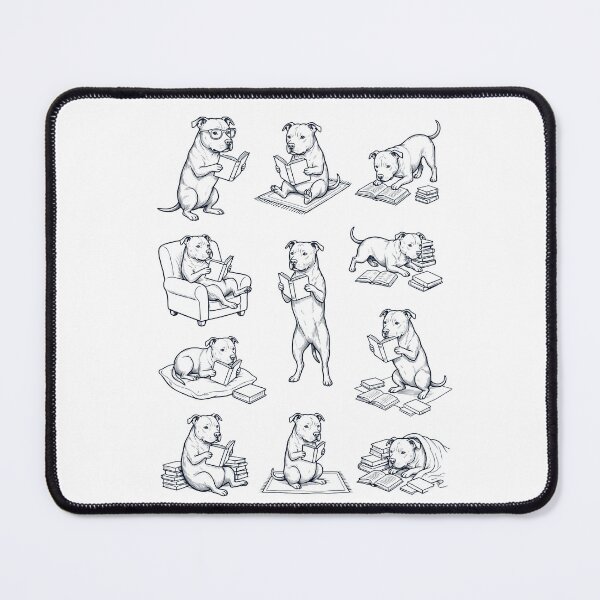 Item preview, Vintage American Pit Bull Terrier Book Reader Reading Dog Lover designed and sold by dian-rody-crest.