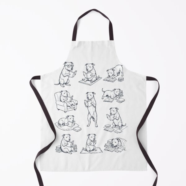 Item preview, Vintage American Pit Bull Terrier Book Reader Reading Dog Lover designed and sold by dian-rody-crest.