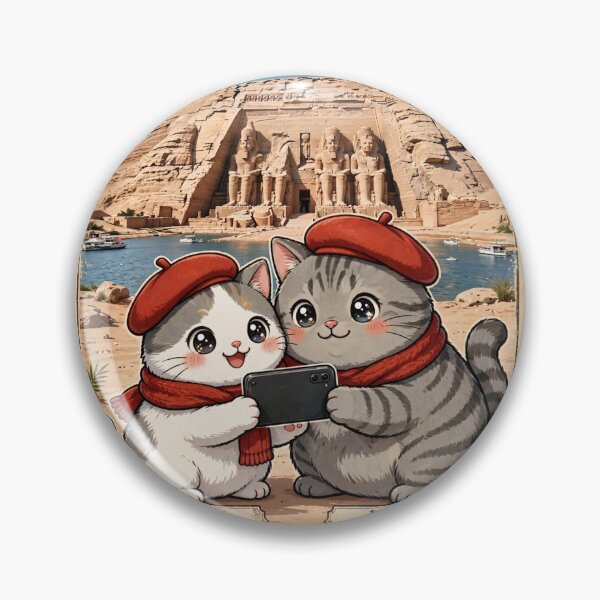 Item preview, Kawaii Cats Selfie at Abu Simbel Temple Egypt - Freda and Junior designed and sold by MAISON SYLVIE.