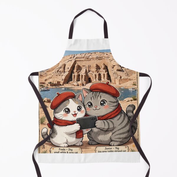 Item preview, Kawaii Cats Selfie at Abu Simbel Temple Egypt - Freda and Junior designed and sold by MAISON SYLVIE.