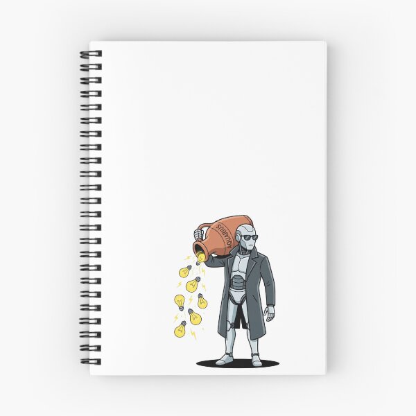 Item preview, Futuristic Cyborg Aquarius Pouring Light Bulb Ideas Zodiac Art designed and sold by Rare By Hero.