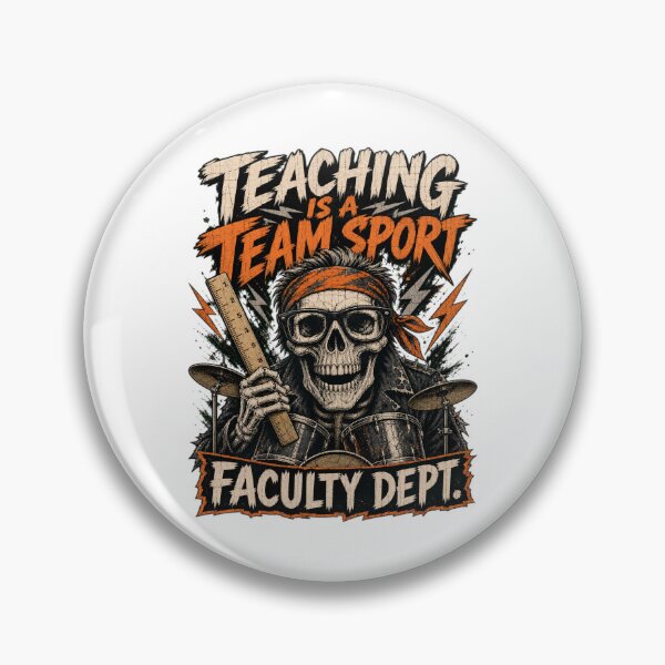 Item preview, Edgy Rock Skull Teaching Team Sport designed and sold by Kaikab007.