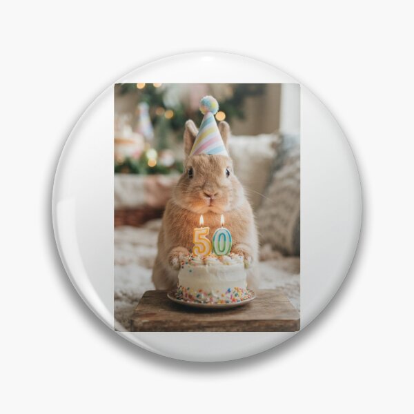 Item preview, Rabbit 50th birthday cute adorable cake party baby kawaii designed and sold by CheeseBlueprint.