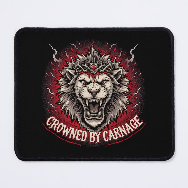 Item preview, Crowned By Carnage Lion Spiked Crown Deathcore Graphic designed and sold by Enea Kelo.
