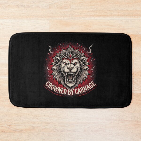 Item preview, Crowned By Carnage Lion Spiked Crown Deathcore Graphic designed and sold by Enea Kelo.