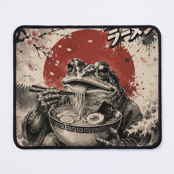 Item preview, Frog Ramen Sumie Japanese Vintage designed and sold by TomFrontierArt.